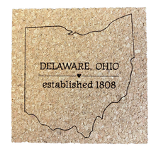 Load image into Gallery viewer, Delaware, Ohio State Cork Coaster

