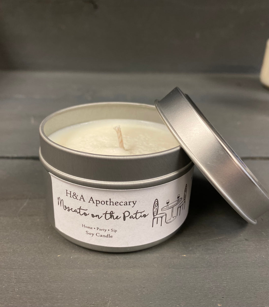 H&A Apothecary Moscato on the Patio Soy Candle