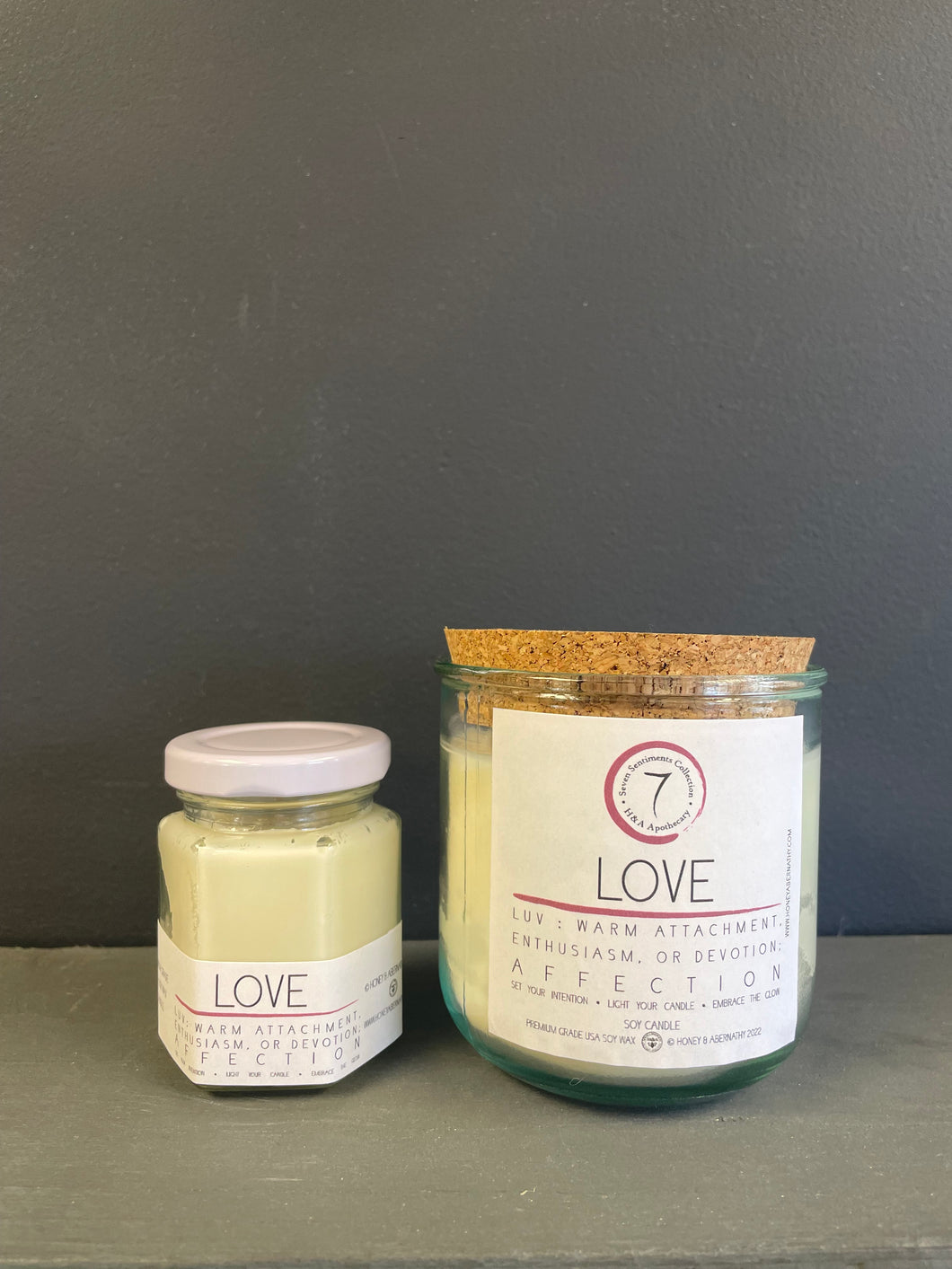 H&A Apothecary Seven Sentiments Love Soy Candle