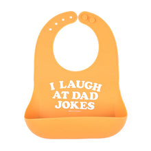 Load image into Gallery viewer, I Laugh at Dad Jokes Silicone Bib
