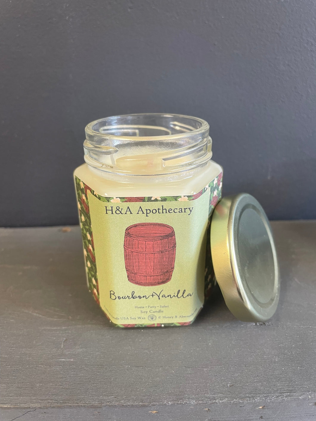 H&A Apothecary Bourbon + Vanilla Soy Candle
