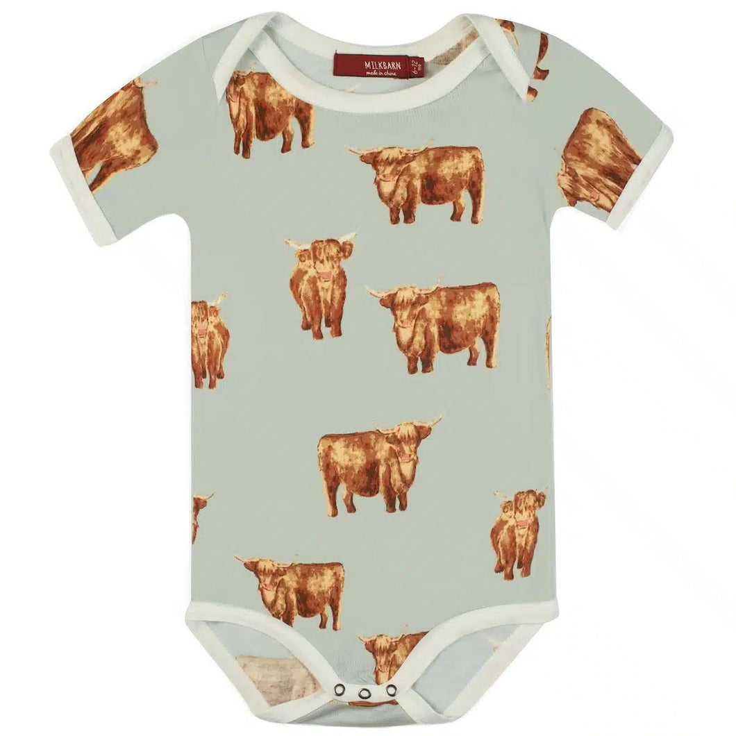 Highland Cow  Bamboo Onesie