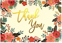 Load image into Gallery viewer, Floral Frame Thank You Notecards

