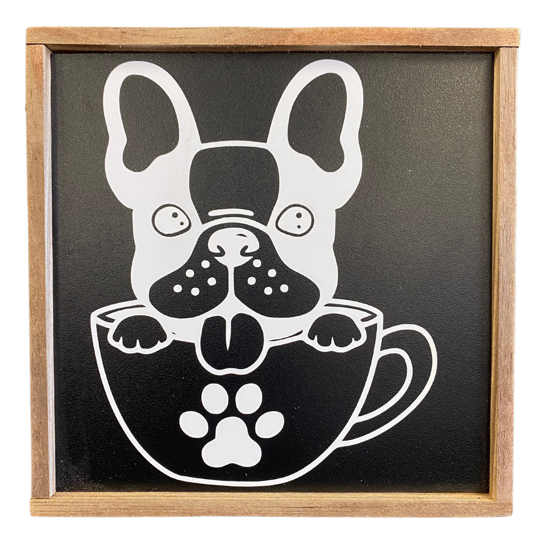 Boston Terrier Teacup Sign