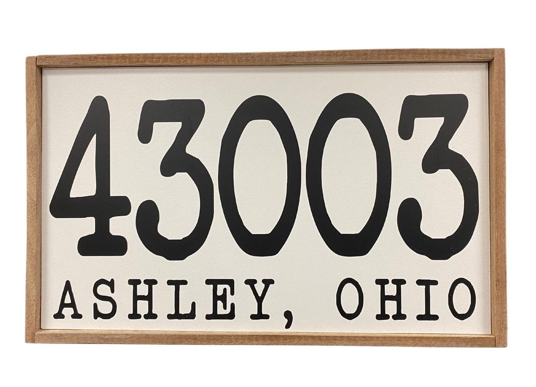43003 Ashley, Ohio Sign