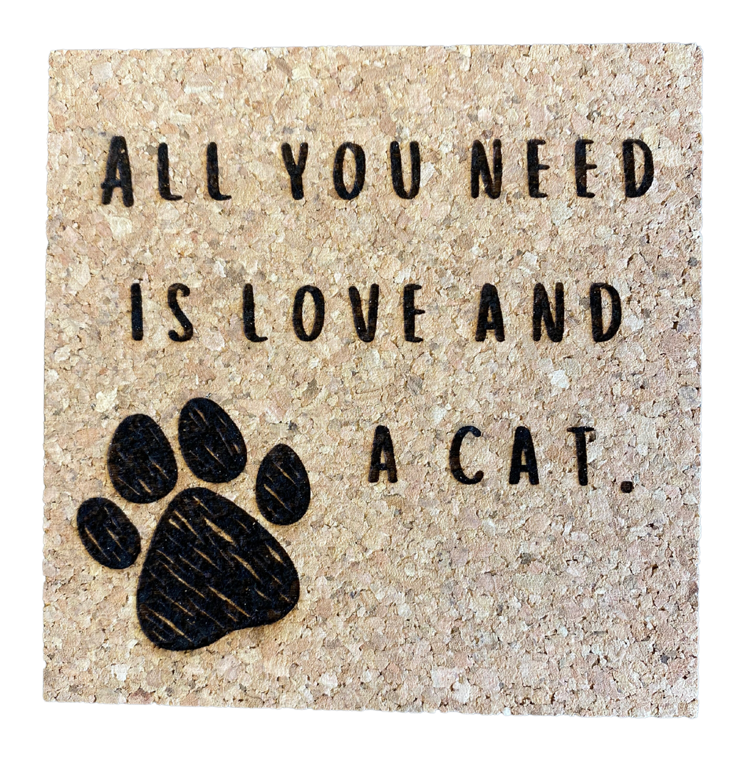 All You Need Is Love Cat Coaster