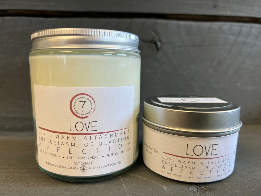 H&A Apothecary Seven Sentiments Collection - Love Candle