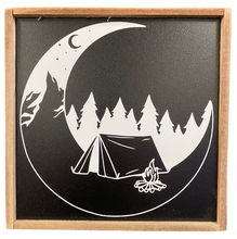 Load image into Gallery viewer, Moon Camping Sign
