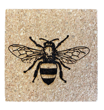 Load image into Gallery viewer, Single Bee Cork Coaster
