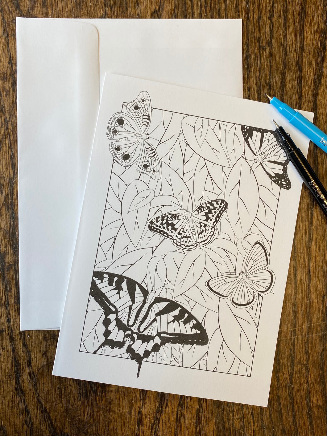 Butterflies Coloring Card
