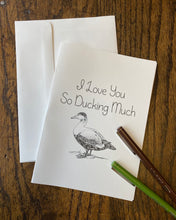 Load image into Gallery viewer, I Love You Duck Coloring Card
