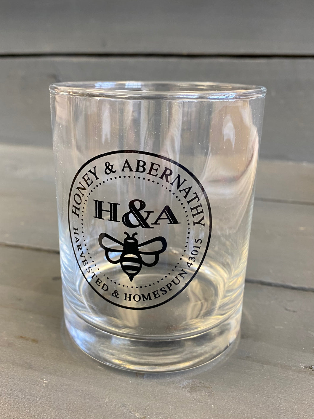 H&A Logo Rocks Glass