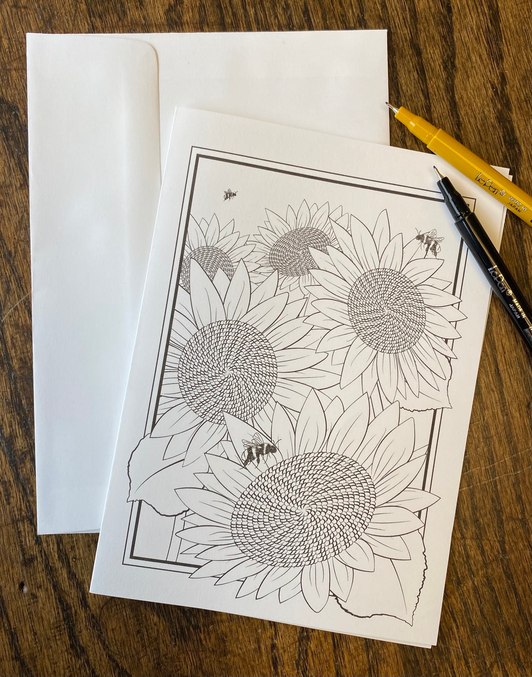 Sunflowers Coloring Card
