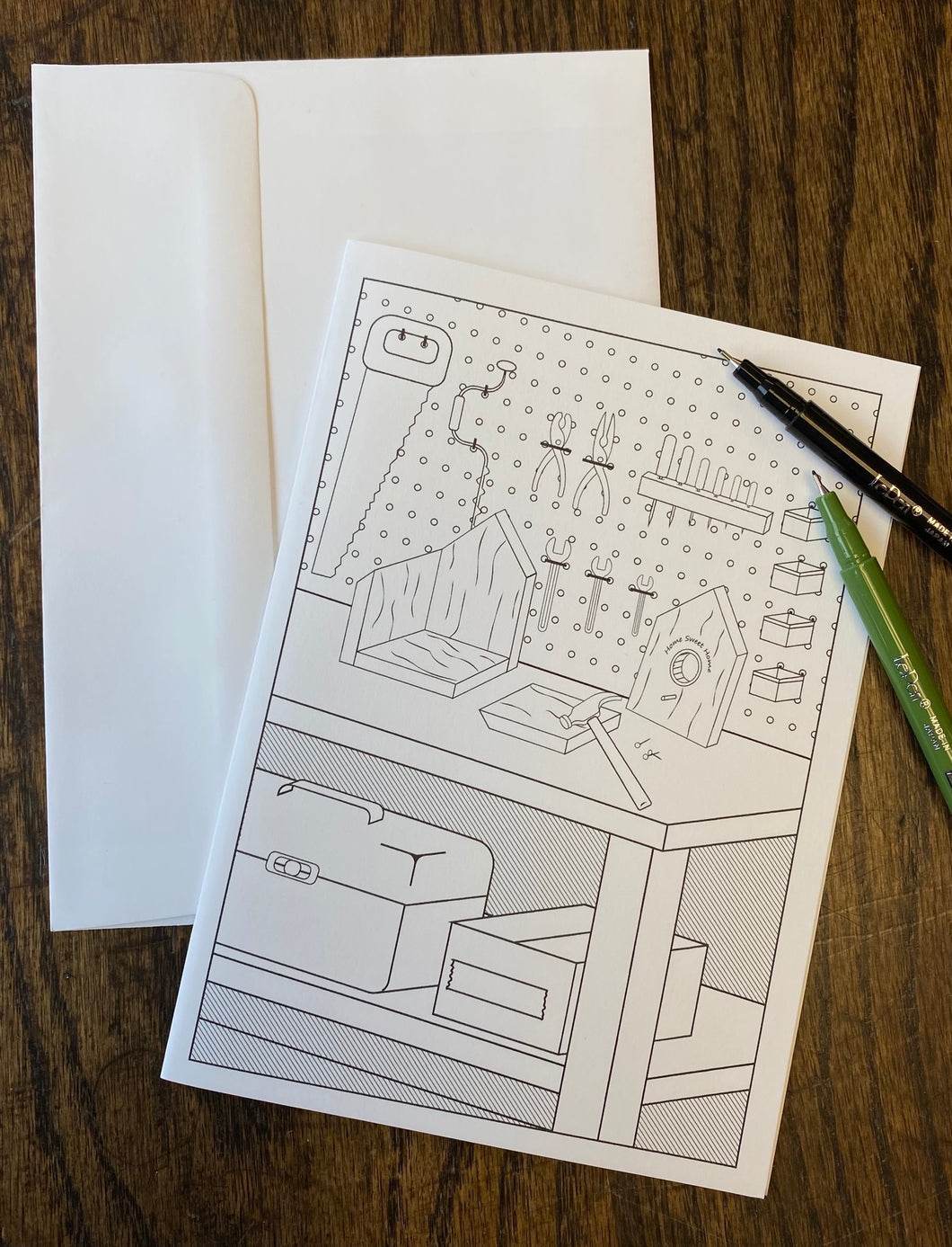 Workbench Coloring Card