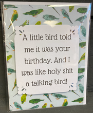 Load image into Gallery viewer, A Talking Bird! Happy Birthday Card
