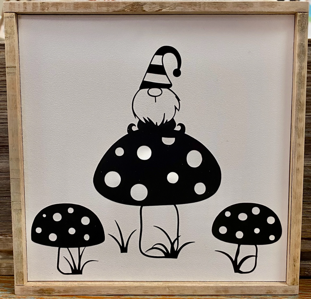 Mushroom Gnome Sign