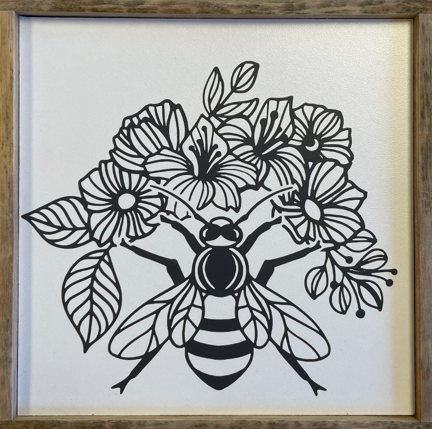 Floral Arch Bee Sign